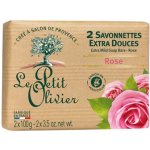 Le Petit Olivier jemné mýdlo Růže 2 x 100 g – Zboží Dáma