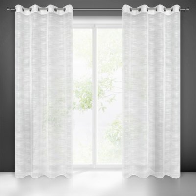 EUROFIRANY ZÁCLONA NA KROUŽCÍCH ASTERA 140X250 CM BÍLÁ – Hledejceny.cz