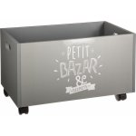 Atmosphera for kids Úložný box na kolečkách Petit Bazar 48 x 30 x 28 cm šedá – Sleviste.cz