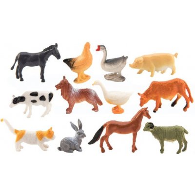 Teddies Zvířátka mini domácí farma 4-6cm 12ks – Sleviste.cz