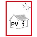 Označení FVE na budově - PV symbol - bezpečnostní tabulka, plast 0,5 mm 74 x 105 mm – Sleviste.cz