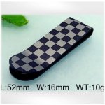 spona na peníze Ocelová - šachovnicová (tmavá varianta) – Zboží Dáma