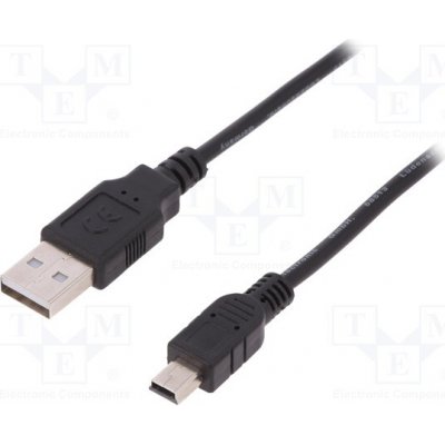 Digitus AK-300130-030-S USB 2.0, USB A vidlice, USB B mini vidlice, niklovaný, 3m – Zboží Mobilmania