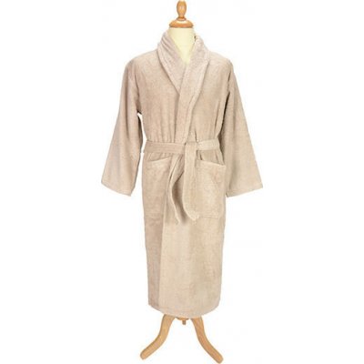 A&R unisex župan s velkým límcem písková – Zboží Dáma