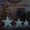 Vánoční osvětlení DKD HOME DECOR Poinsettias 3 ks stříbrná síťovina LED venkovní vnitřní