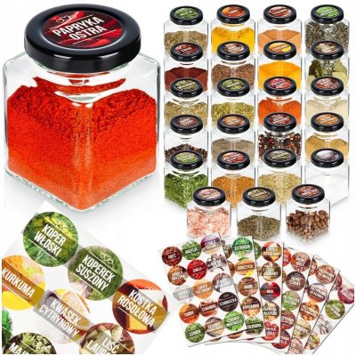 VILDE Sada skleněných dóz na koření 24 ks – Hledejceny.cz