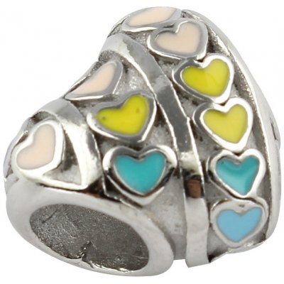 Korálek emailové srdce z chirurgické oceli JK 854-1 – Hledejceny.cz