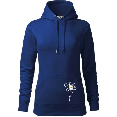 Kopretina dole na výšku mikina dámská Cape s kapucí Královská modrá – Hledejceny.cz