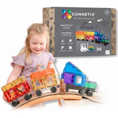Connetix Tiles 50 ks Transport Pack Rainbow – Zboží Živě