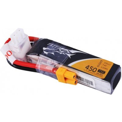 Tattu Baterie 75C 2S1P Long XT30 7,4V 450 mAh