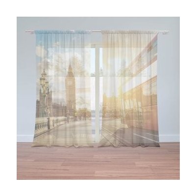 Sablio Záclony Londýn Big Ben : 2ks 150x250cm – Hledejceny.cz