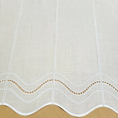 Moderní vyšívaná záclona V52 smetanovo bílá 80 cm – Hledejceny.cz