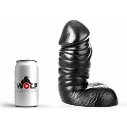 Wolf Commander M, černé dildo s Vac U Lock 24,5 x 8,9–10,9 cm