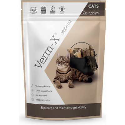Verm-X Přírodní granule proti střevním parazitům pro kočky 120 g – Hledejceny.cz