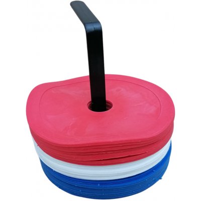 MERCO Značky na podlahu kruh sada 24 ks Barva: červeno-bílo-modrá – Zboží Dáma