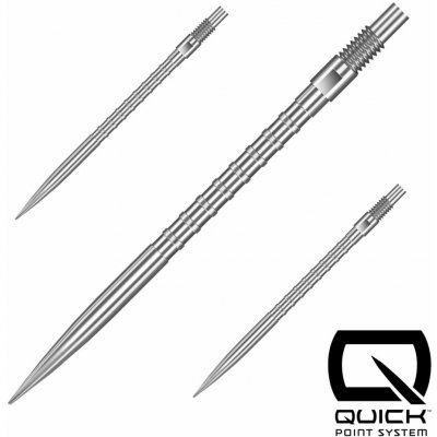 Harrows hroty Quick Points heavy metal silver 40 mm – Zboží Mobilmania