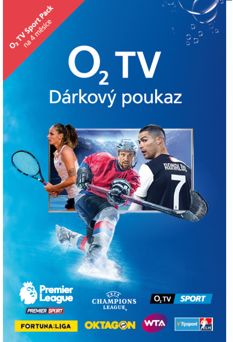 Dárkový poukaz O2 TV Sport Pack na 3 měsíce + 1 měsíc ZDARMA od 597 Kč -  Heureka.cz