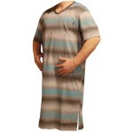 Xcena noční košile krátký rukáv pruhy hnědá – Hledejceny.cz