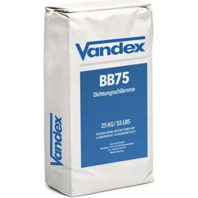 VANDEX BB75 Šedá hydroizolační stěrka 25kg – Zbozi.Blesk.cz