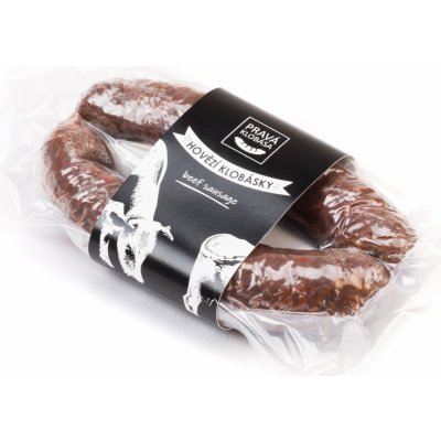 Pravá Klobása Hovězí klobása 160 g – Zboží Dáma