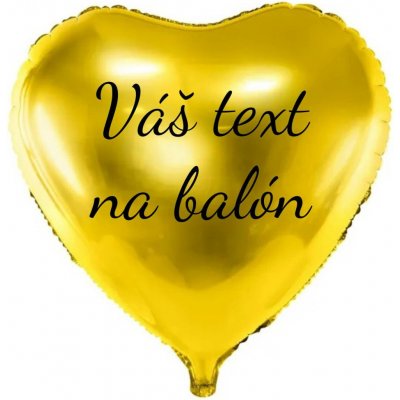 Personal PartyDeco Fóliový balón s textem Zlaté srdce 61 cm