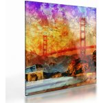 Skleněný obraz - Golden Gate, San Francisco, Kalifornie, jednodílný 40x40 cm na skle – Hledejceny.cz