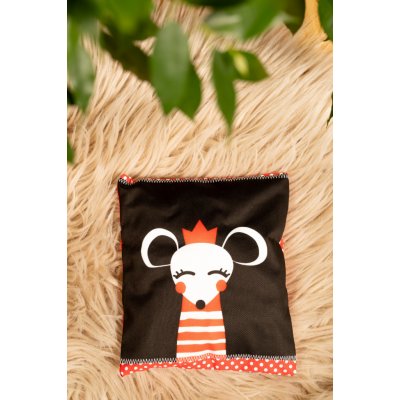 Jsem máma Kontrastní nahřívací polštářek 15x15 cm myška – Zboží Mobilmania