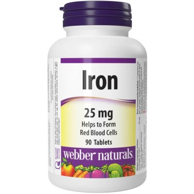 Webber Naturals Železo 25 mg 90 kapslí – Hledejceny.cz