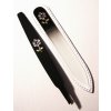 Pilník a leštidlo na modeláž nehtů Bohemia Crystal Swarovski skleněný pilník 90 mm + šikmá pinzeta 97 mm černá