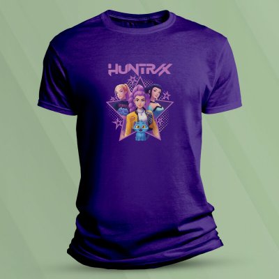 Sandratex Dětské tričko s potiskem Huntrix Purpurová – Zboží Dáma