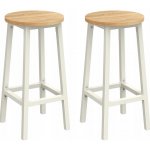 Songmics Vasagle Pure bílá / světle hnědá 2 ks – Zbozi.Blesk.cz