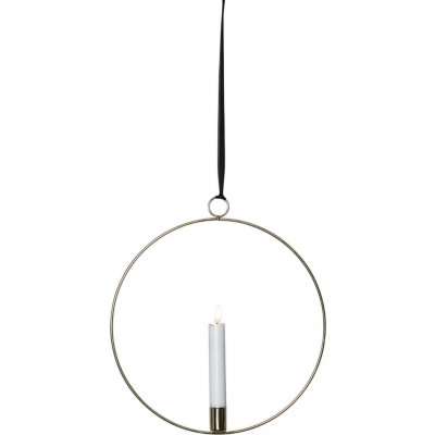 Závěsná světelná LED dekorace výška 30 cm Star Trading Flamme Ring mosazná – Hledejceny.cz