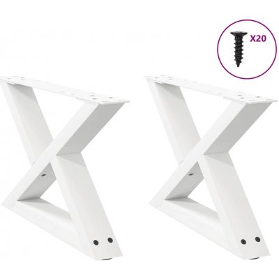 Omaxi 958502 Nohy konferenčního stolku 2 ks bílé 50 x 30-31,3 cm ocelové – Zboží Dáma