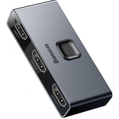 NoName Baseus HDMI rozbočovač Matrix HDMI Splitter 2v1/1v2 šedý 6953156219700 – Zboží Živě