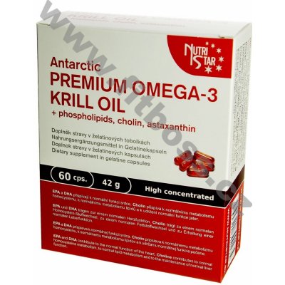 Nutristar Antarctic Premium Omega 3 Krill oil 60 kapslí – Hledejceny.cz