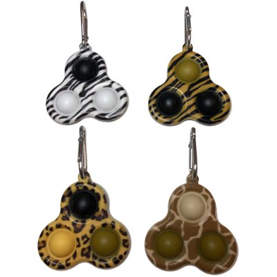 Přívěsek na klíče Pop It Antistresová Trio zvířecí leopard – Hledejceny.cz