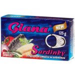 Giana Sardinky v rajčatové omáčce se zeleninou 125 g – Hledejceny.cz