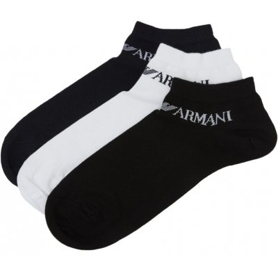 Emporio Armani pánské ponožky 3ks bílo černé