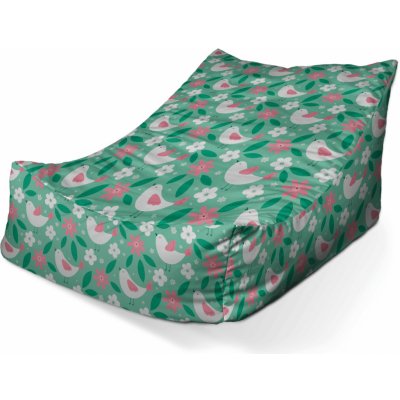 Sablio sedací vak Lounge květiny a ptáčci 120 x 100 x 80 cm – Sleviste.cz