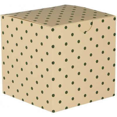 Ib Laursen Dárková papírová krabička Green Dots – větší, zelená barva, papír – Zboží Mobilmania