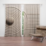 Závěsy Otisk v písku: 2 ks - 140x250 cm - Sablio – Hledejceny.cz