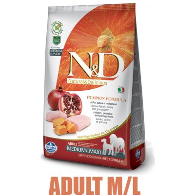N&D Grain Free Pumpkin DOG Adult M/L Chicken&Pomegranate 12kg
