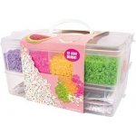 Playbox Zažehlovací korálky a korálky s písmeny v organizéru – 12 000 barevných korálků 5 mm, podložky a doplňky – Zboží Dáma