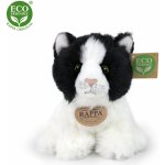 Eco-Frriendly kočka černo-bílá sedící 17 cm – Zboží Mobilmania