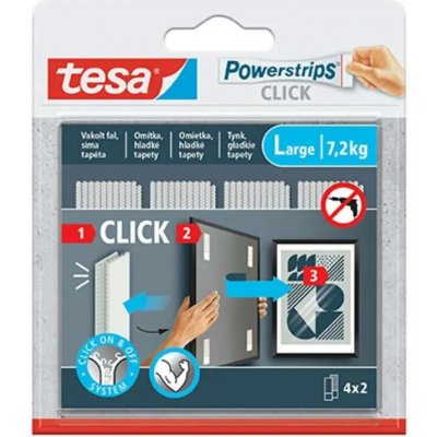 Samolepicí proužky "Powerstrips CLICK", se suchým zipem, velikost L, TESA 77722-00003-00 – Hledejceny.cz