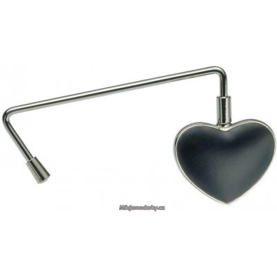 Jednoduchý pevný háček na tašku ve tvaru srdce, černý – Zboží Mobilmania
