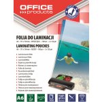 Laminovací kapsy OFFICE PRODUCTS A6,125 mic, lesklá,100 ks – Zboží Živě
