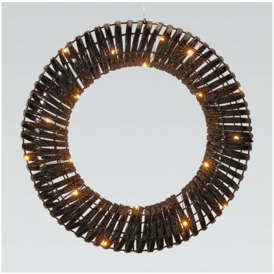 Koopman | LED Vánoční věnec 30xLED/3xAA pr. 40 cm teplá bílá věnec/černá | AMZ141940 – Hledejceny.cz