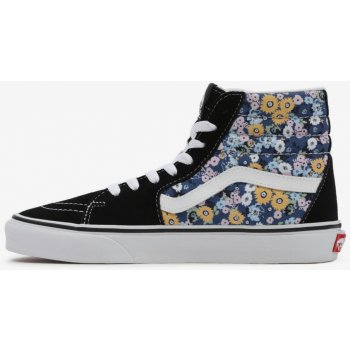 Vans dámské vzorované kotníkové tenisky se semišovými detaily UA SK8-Hi modro-černé