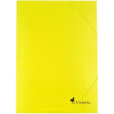 Victoria A4 spisové desky s gumou karton žluté – Zboží Živě